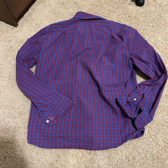 J. Crew Slim Fit Blue and Red Checkered Shirt - Picture 2 of 4